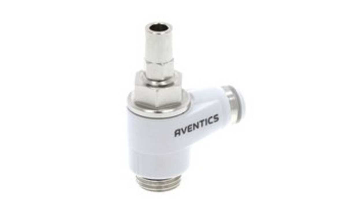 AVENTICS 0821200192 CC04 Series Tube Flow Valve, 4mm Tube Inlet Port x G 1/8 Outlet Port