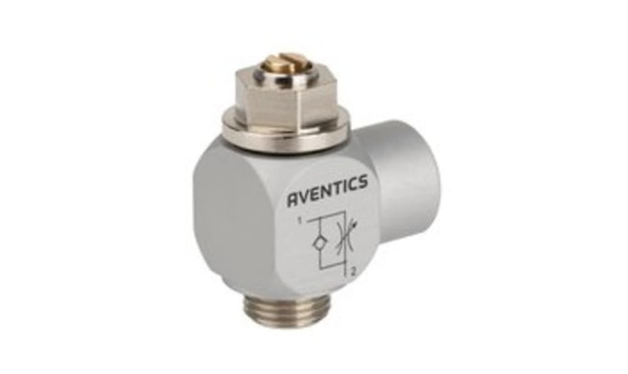 AVENTICS 0821200207 CC02-AL Series Threaded Flow Valve, G 1/2 Inlet Port x G 1/2 Female Outlet Port