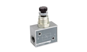 AVENTICS 0821201011 CH01 Series Threaded Flow Valve, G 1/4 Female Inlet Port x G 1/4 Female Outlet Port