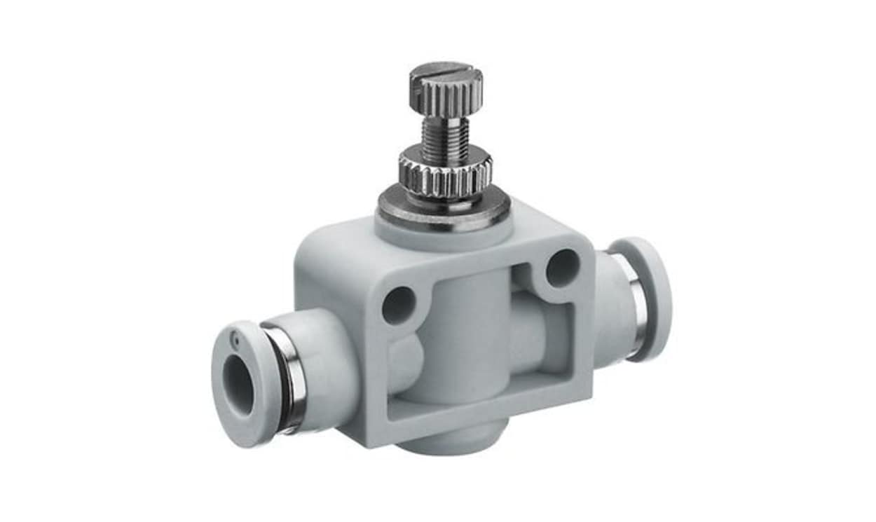 AVENTICS R412005458 QR1-DBS Series Tube Non Return Valve, 12mm Tube Inlet Port x 12mm Tube Outlet Port