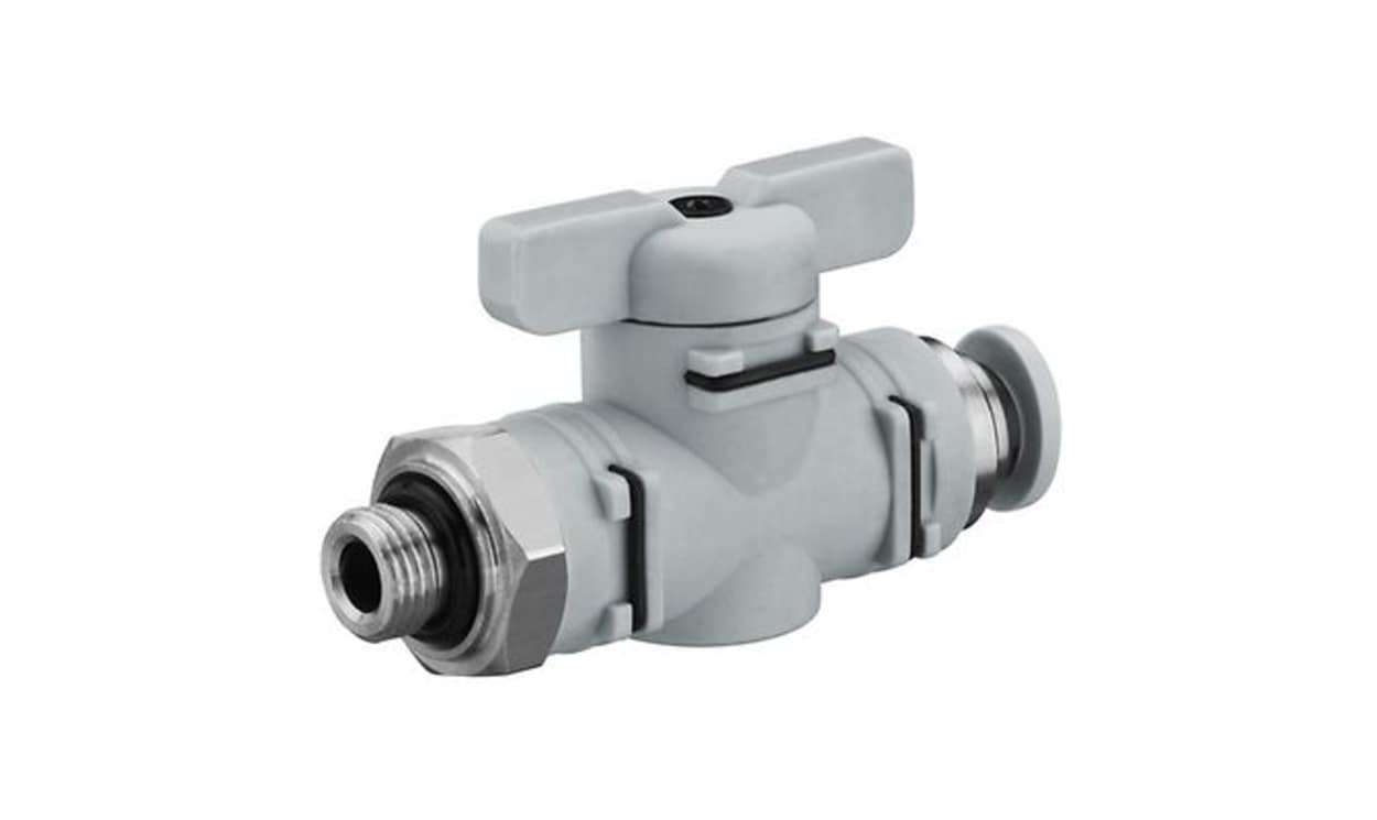 AVENTICS R412005493 Locking Shut-Off Valve Manual Blocking Of Air Supply Ball Valve QR1-BGS Series, G 1/4, 1/4in - generaltechuae