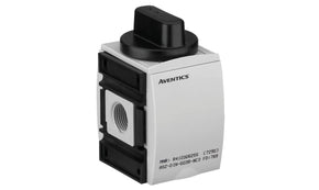 AVENTICS R412006260 Rotary Knob 3/2 Pneumatic Manual Control Valve AS2-SOV Series, G 1/4, 1/4in, III B