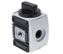AVENTICS R412006260 Rotary Knob 3/2 Pneumatic Manual Control Valve AS2-SOV Series, G 1/4, 1/4in, III B - generaltechuae