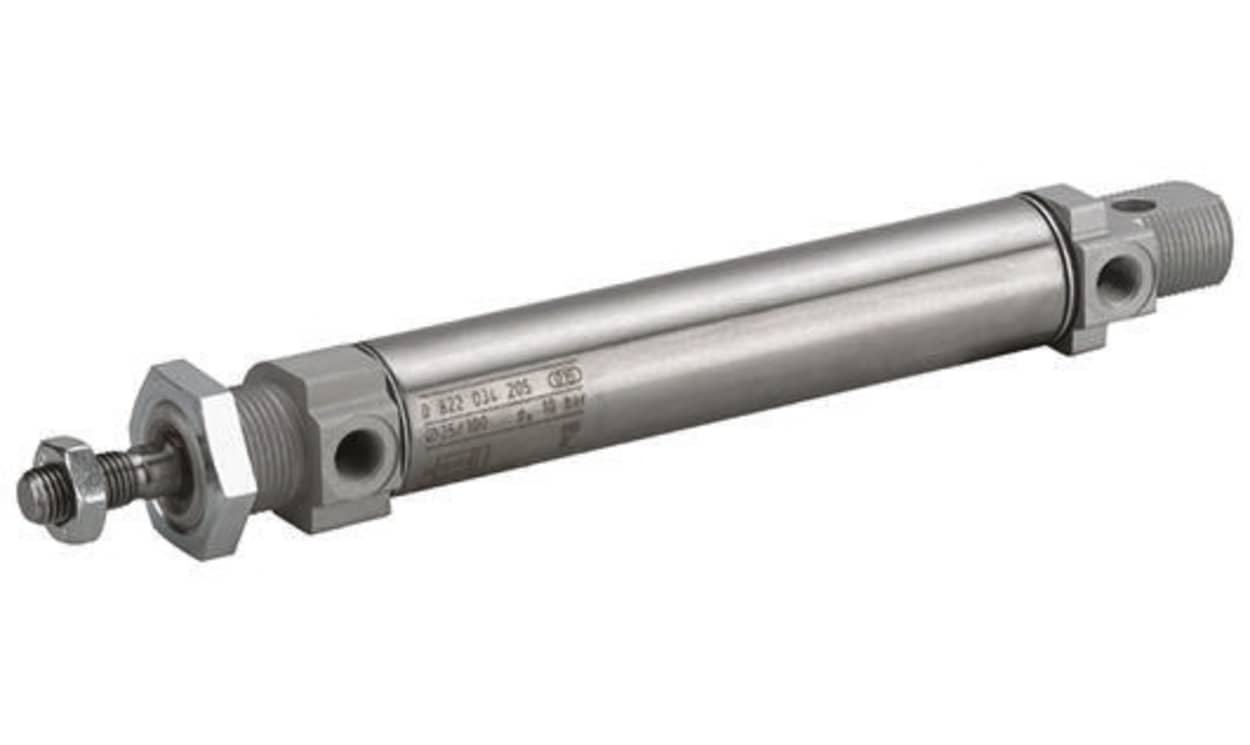 AVENTICS 0822034202 Pneumatic Piston Rod Cylinder - 25mm Bore, 25mm Stroke, MNI Series, Double Acting - generaltechuae