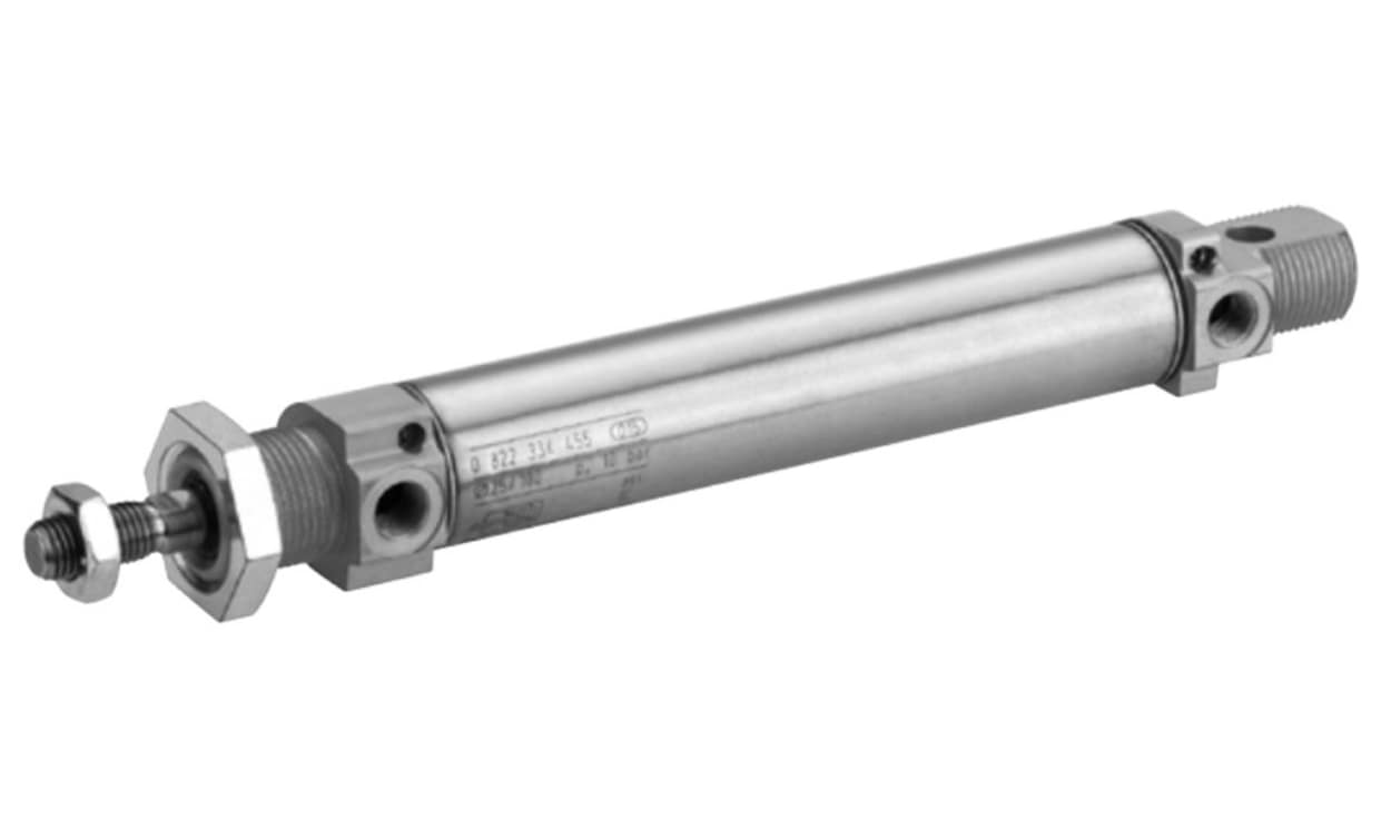 AVENTICS 0822334505 Pneumatic Piston Rod Cylinder - 25mm Bore, 100mm Stroke, MNI Series, Double Acting - generaltechuae