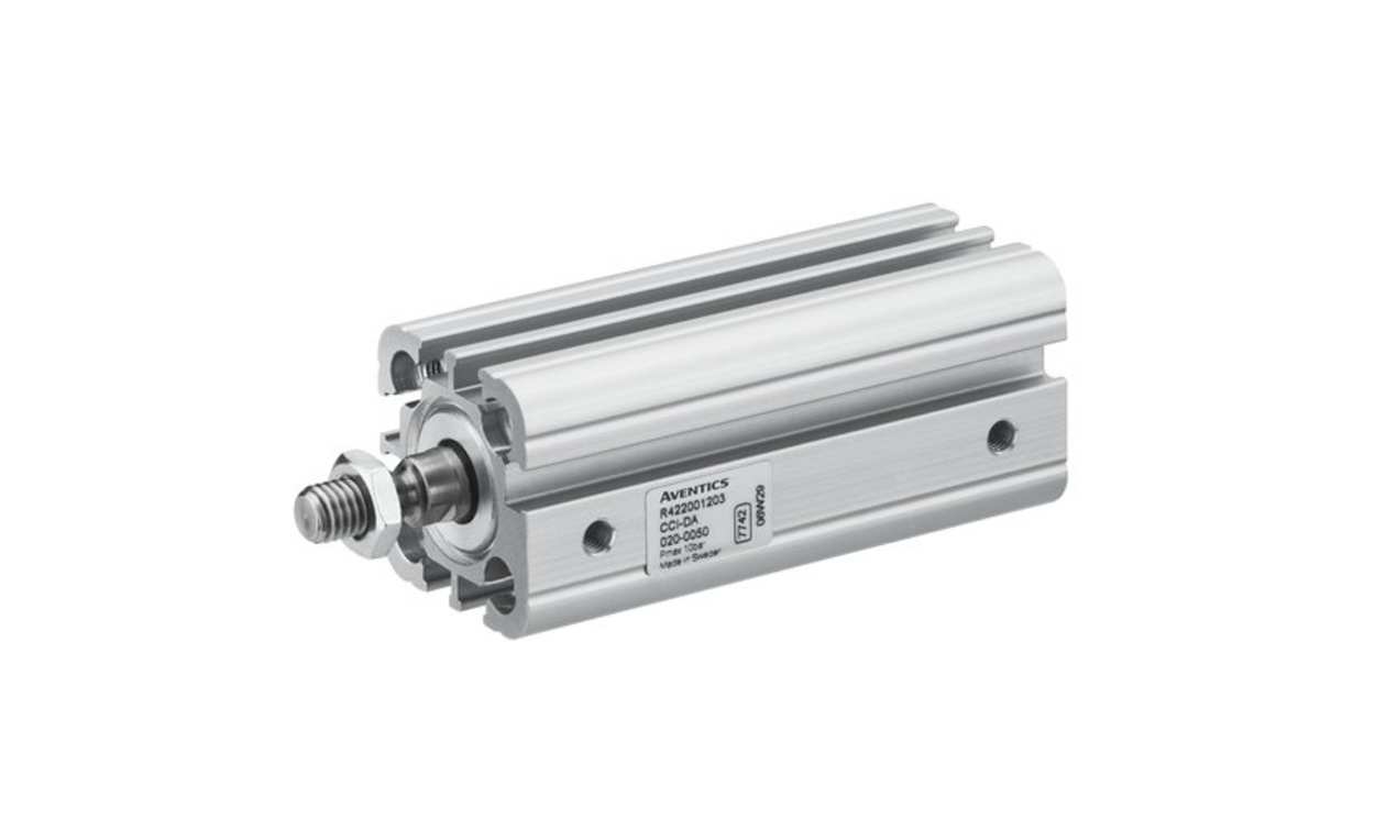 AVENTICS R422001199 Pneumatic Compact Cylinder - 80mm Bore, 40mm Stroke, CCI Series, Double Acting - generaltechuae