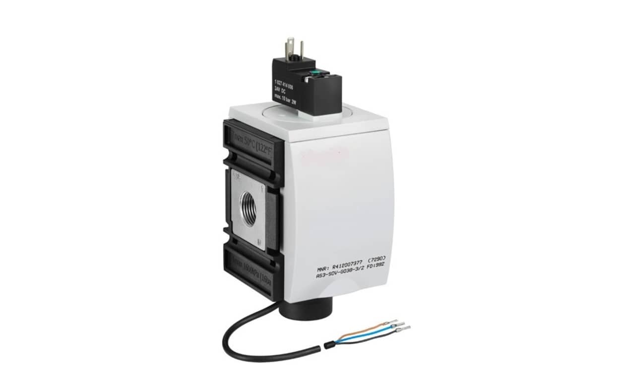 AVENTICS R412006265 3/2 Pneumatic Solenoid Valve - Pilot/Spring G 1/4 AS2-SOV Series 24V dc - generaltechuae