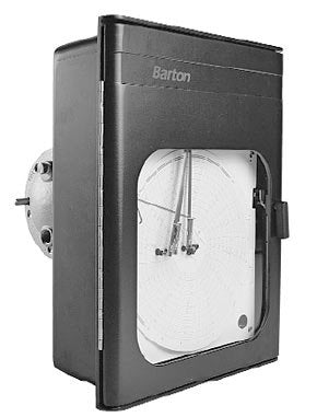 Barton 242E/5000 Psi/Battery |  Single Pen Pressure Chart Recorder | Model 242E | Pressure range: 0-5000 Psi | Battery Driven Chart Drive: 11 Selectable speeds