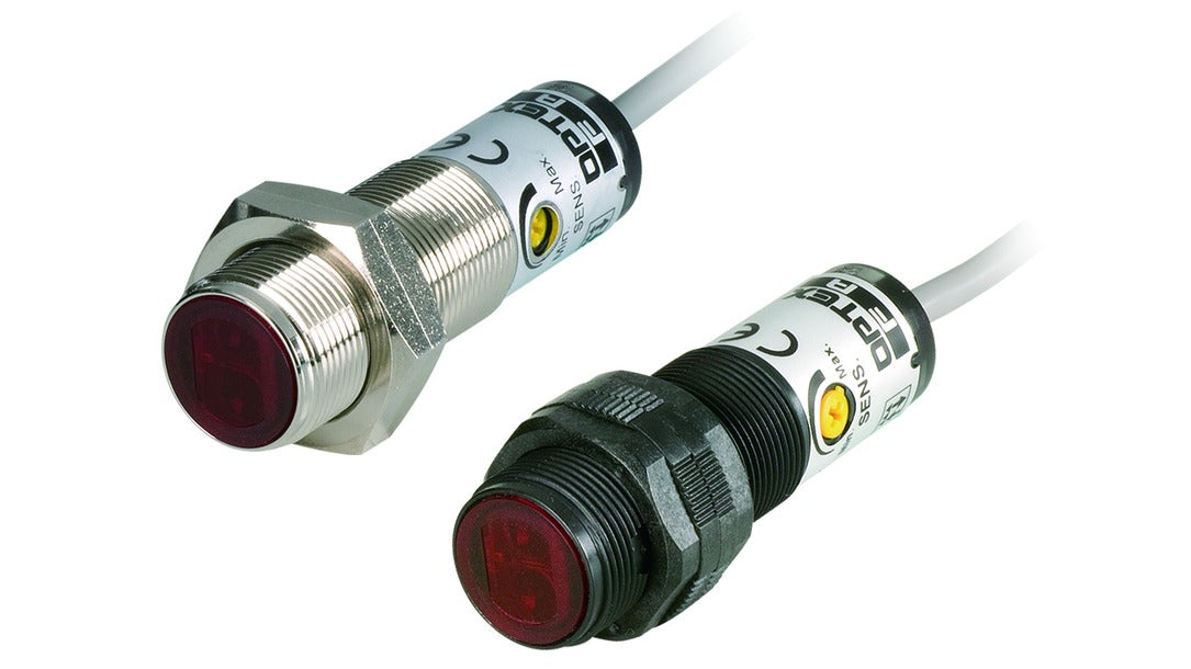 OPTEX FA C2RP-350CN | M18 Retro-Reflective Photoelectric Sensor | 0.01-3.5 m, Plastic, M12 Connector, NPN