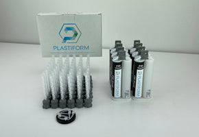 Plastiform CA-F30V-8 | F30 Visual Surface Finish Compound | 8 x 50 ml Cartridges, 30 Shore A, Black - generaltechuae