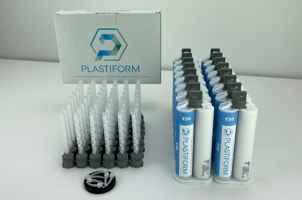 Plastiform CA-F50-16 | F50 Semi-Flexible Fluid Replication Compound | 16 x 50 ml Cartridges, 50 Shore A - generaltechuae