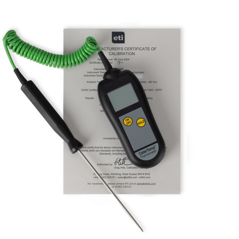 ETI 221-046 | CaterTemp Food Probe Thermometer | ±0.4 °C, Coiled Lead Probe - generaltechuae (3)