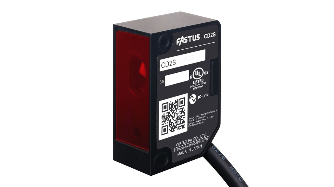OPTEX FA CD2S-110 | Compact Laser Displacement Sensor | 110 ±50 mm, Cable, IO-Link