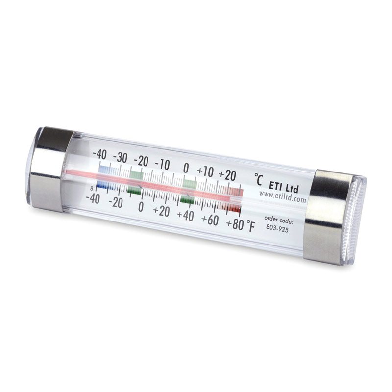 ETI 803-930 | Clear Spirit-Filled Fridge Freezer Thermometer | Pack of 10, -40 to 20 °C - generaltechuae