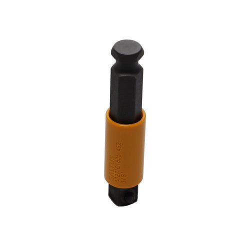 Desoutter ADP-HEXE7/16-L75-SQ3/8-R-P | 7/16" Hex Rotaction Adapter / Extension | 3/8", Square, 75 mm