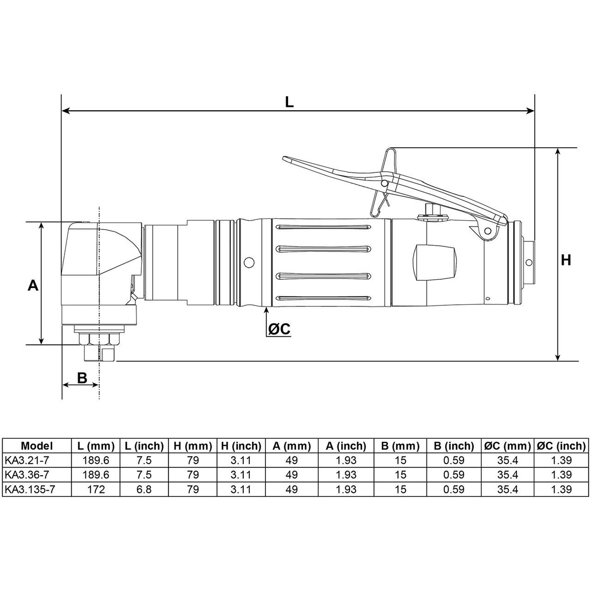 Desoutter KA3.36-7 | Pneumatic Collet Sander