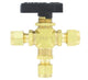 Dwyer Instruments 3MSV-BD440 | Compact 3-way ball valve | Brass | 1/2" tube | 6.35 mm orifice