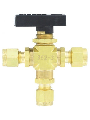 Dwyer Instruments 3MSV-SD110 | Compact 3-way ball valve | 316SS | 1/8" tube | 2.36 mm orifice