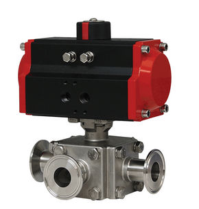 Dwyer Instruments WE33 | 3-way Tri-clamp stainless steel ball valve