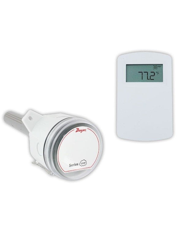 Dwyer Instruments CDTR-2N4E4-LCD | Carbon Dioxide/Temperature/Humidity | Wall Mount | Universal current/voltage output | Pt1000 O RTD Temperature Output | North American Housing | LCD Display - generaltechuae