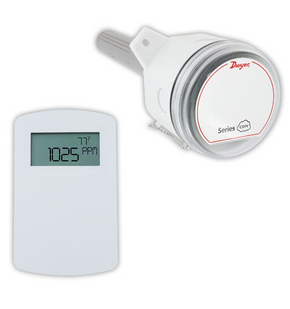 Dwyer Instruments CDTV-2D4A4 | Duct VOC & CO2 transmitter | Universal analog outputs | 2000PPM CO2 | 10K Ohm Type III temperature sensor