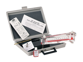 Dwyer Instruments 104-8 | Solid plastic portable gage | Range 0-8" w.c. | .10 Minor div. | 9" Scale | Metal carrying case - generaltechuae