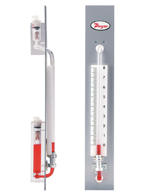 Dwyer Instruments 1235-20-W/M | Well-type manometer | Range 0-20 | 18 oz mercury required