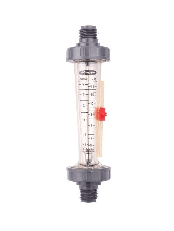 Dwyer Instruments LFMD-10-C2 | Polycarbonate flowmeter | Range 0.8-8 GPM (3-30 LPM) water | 3/4" male NPT | 316 SS float