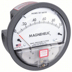 DWYER Differential Pressure Gauge | Range  0 to 1 in wc | 1/8 in NPT Female | Dual Single-Side or Back, - generaltechuae