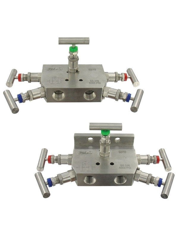 Dwyer Instruments BBV-21F | Flanged 5-valve manifold with side mounted vent valves