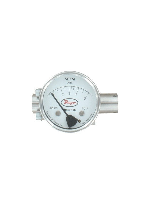 Dwyer Instruments DTFF-1S-8O | Variable-Area Flowmeter for Low Flow Rates | Range 0-8 GPH | Oil calibration | 1/4" NPT