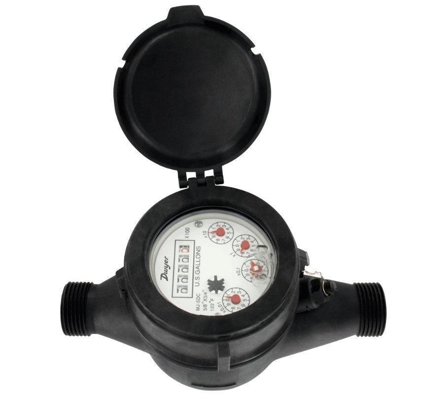 Dwyer Instruments WPT-B-C-10-10 | Multi-Jet plastic water meter | 40mm pipe size with 10 liter pulse output