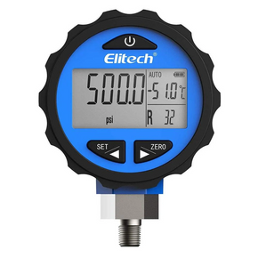 Elitech PG-30Pro Blue | Digital AC Pressure Gauge  | Range -14.5~500 PSI - generaltechuae
