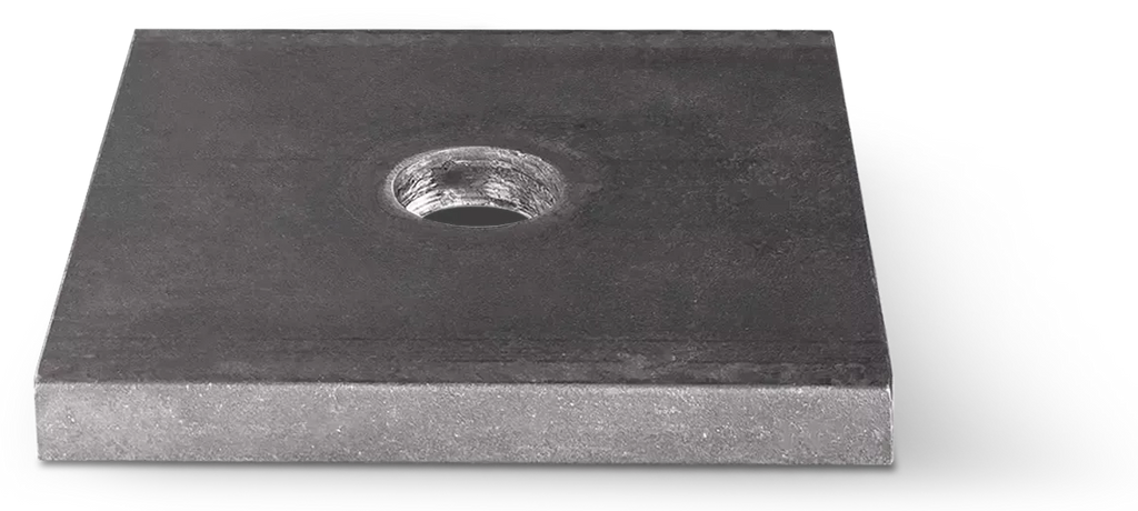 Rawlplug R-KK-BL-24 | Steel Anchor Plate for Pavement Cover Anchoring, Black Steel | M24, 10 x 100 x - generaltechuae