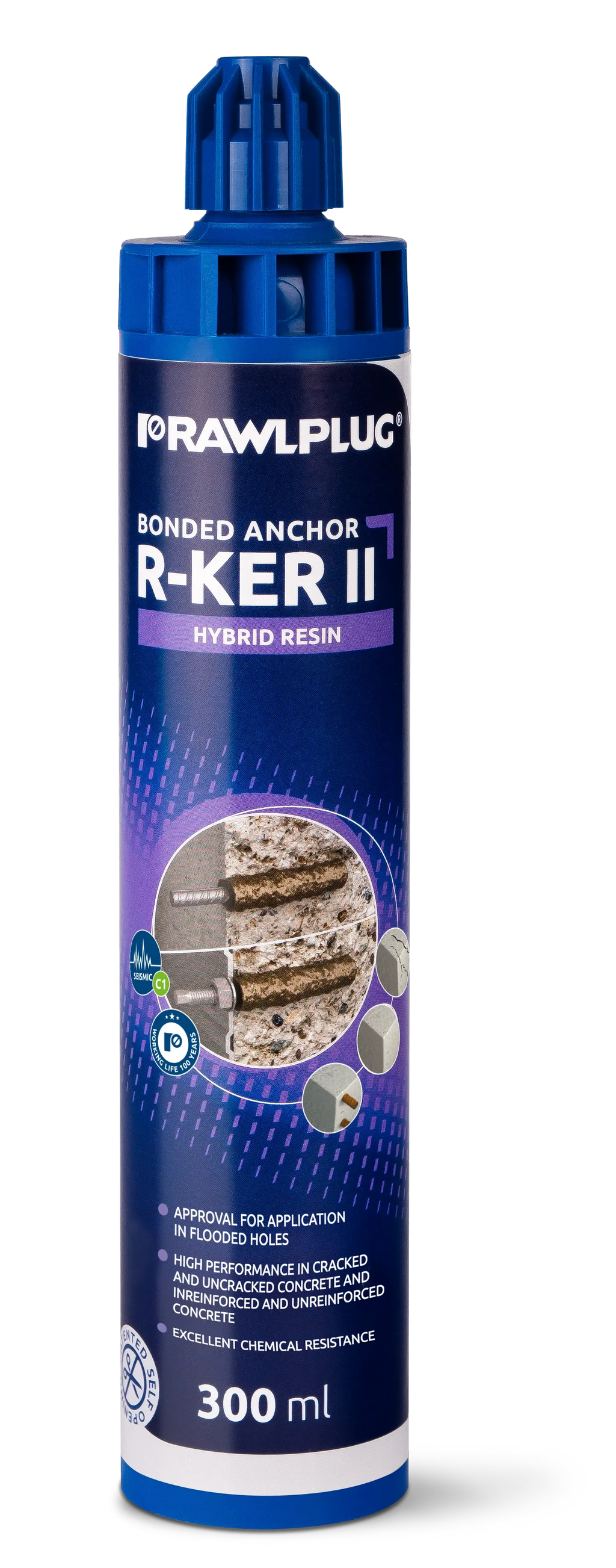 Rawlplug R-KER-II-300-FR | R-KER-II Hybrid Bonded Anchor, Standard, FR Label | 300 ml cartridge - generaltechuae (2)