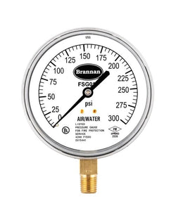 Brannan 36/501/1 | Fire Sprinkler Pressure Gauge | 0-300 psi psi/bar, Water - generaltechuae