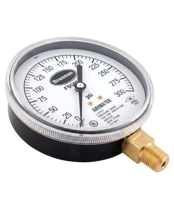 Brannan 36/501/2 | Fire Sprinkler Pressure Gauge | 0-300 psi psi/kPa, Water - generaltechuae (2)