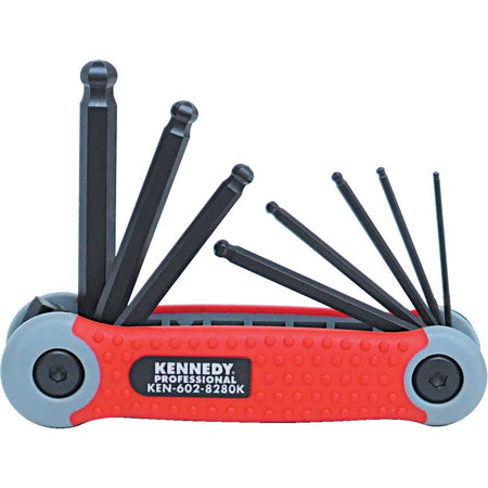 Kennedy 1.5-8mm PRO-TORQ HEX BALL WRENCH SET ON CLIP (8)