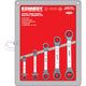 Kennedy 5PC 1/4-7/8 OFFSET RATCHET RING SPANNER SET