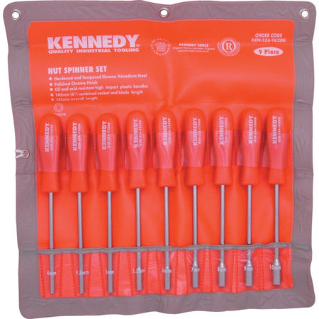Kennedy 9-PCE METRIC NUT SPINNER SET