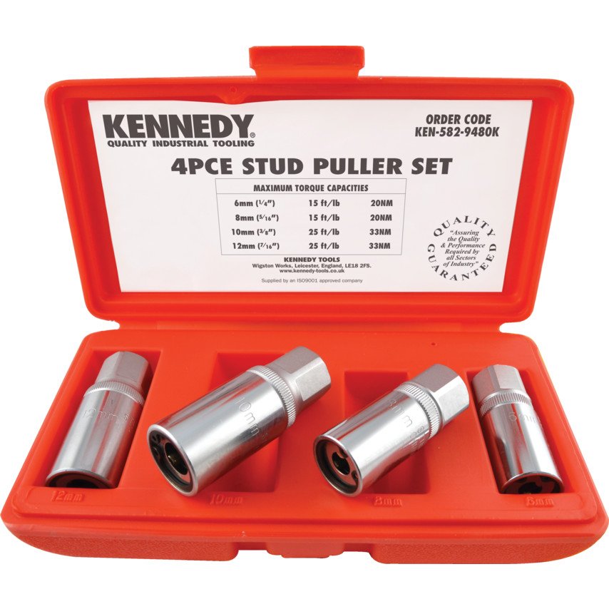 Kennedy-Pro 4PC STUD PULLER SET 6-12m m