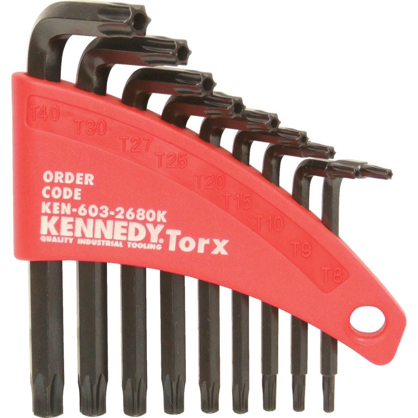 Kennedy T8-T40 TAMPER-PROOF TORX KEY SET (9-PCE)