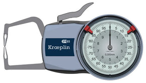 KROEPLIN D110,  0 - 10 MM, ANALOG EXTERNAL MEASURING GAUGE FOR GROOVES AND THICKNESS MEASUREMENT