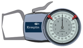 KROEPLIN D110S, 0 - 10 mm, ANALOG EXTERNAL MEASURING GAUGE FOR GROOVES AND THICKNESS MEASUREMENT
