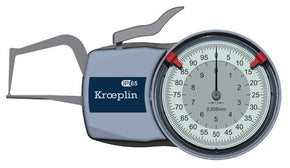 KROEPLIN D1R10S, 0 - 10 mm, ANALOG EXTERNAL MEASURING GAUGE FOR TUBE WALL THICKNESS