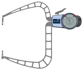 Kroeplin D4150, 100 - 150 mm, ANALOG EXTERNAL MEASURING GAUGE FOR GROOVES AND THICKNESS MEASUREMENT