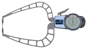 KROEPLIN D450S, 0 - 50 mm, ANALOG EXTERNAL MEASURING GAUGE FOR GROOVES AND THICKNESS MEASUREMENT