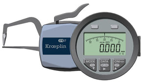 KROEPLIN K1R10, 0 - 10 mm, DIGITAL EXTERNAL MEASURING GAUGE FOR TUBE WALL THICKNESS