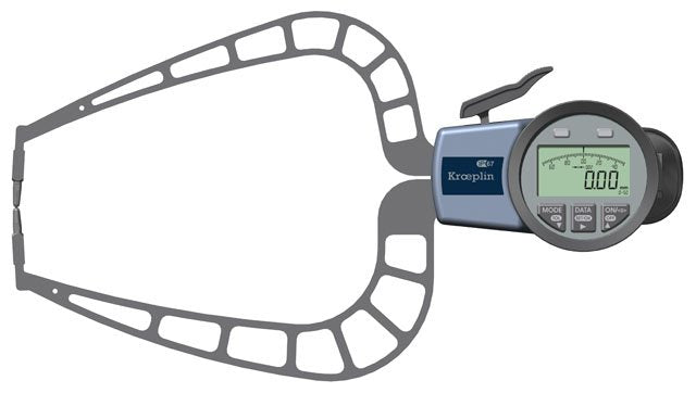 KROEPLIN K450, 0 - 50 mm, DIGITAL EXTERNAL MEASURING GAUGE FOR GROOVES AND THICKNESS MEASUREMENT