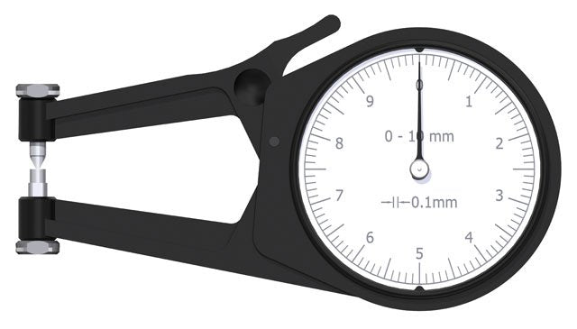 Kroeplin POCO 2F, 0 - 10 MM, ANALOG EXTERNAL MEASURING GAUGE FOR GROOVES AND THICKNESS MEASUREMENT